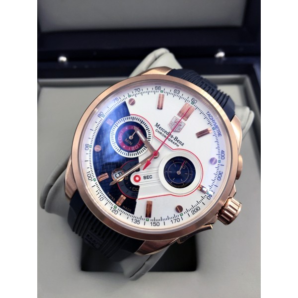 Копии часов tag. Tag heuer carrera mercedes benz 300 slr blue.